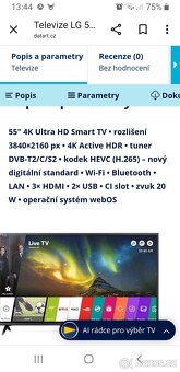 Lg tv 138cm..4k r.2020.koupena. - 8