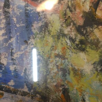 signovaný obraz zasklen Chalupy Orlické hory - 8