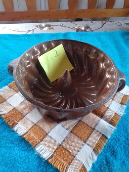 Starožitné kamenina kapřik, bábovky 20 století - 8