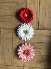Umělé květiny gerbera bílá, červená, růžová - 8