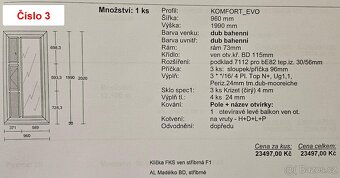 Plastové okna, balkonové dveře VEKRA - 8
