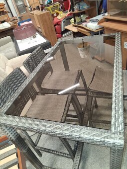 Jídelní barový set ratanový - 8