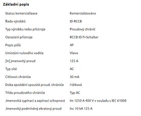 NOVÝ Schneider proudový chránič ID 4P 125A 30mA RCCB - 8