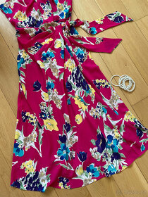 Letní květované nevšední midi šaty Ralph Lauren, vel. 38 - 8