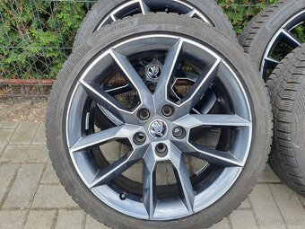 Alu kola Škoda 5x112 r18 7,5j et51 pneu 225/40/18 - 8