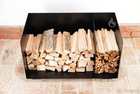 Stojan, zásobník na krbové dřevo 2-BOX Flop 80x45x45cm - 8