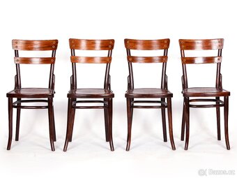 Krásné secesní jídelní +židle GT Thonet, No 654, 4 kusy. - 8