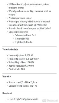 Elektronická bruska 230 parkside - 8
