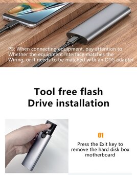 Externí box SSD NVMe M2 10 Gbps USB Typ C 3.2 - 8