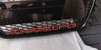 Veľký nápis QUATTRO pre AUDI chrom, čierne, červene - 8