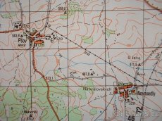 Vojenská profesionální tajná mapa Žlutice Bochov ČSLA - 8