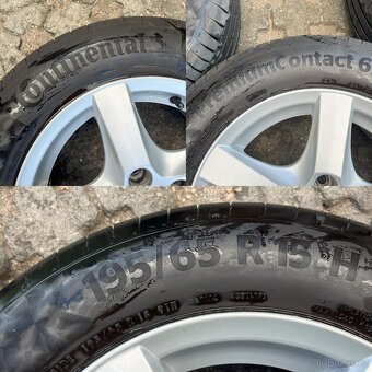 ALU KOLA R15 5x112 , 195/65/R15 Continental 6mm - 8