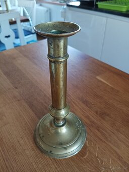 MOSAZNÝ EMPÍROVÝ SVÍCEN BIEDERMAIER 19. STOLETÍ FRANCIE - 8