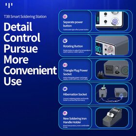 AIXUN T3B Pájecí stanice + všechny pera a hroty T115 & T210 - 8