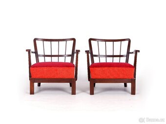 THONET, 2 parádní křesla po přečalounění. - 8