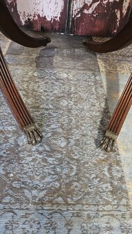 Starožitný komplet 6 x židle + oválný stůl - 8