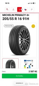 LETNÍ PNEU MICHELIN 205/55 R16 - 8