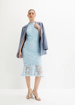 Elegantní krajkové midi šaty 44 - 8