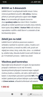 Prodám bluetooth reproduktor Lamax Storm 1 - 8