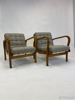 Krásná křesla Kropáček po renovaci, dub, šelak TOP - 8