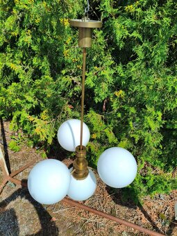 1. republikový mosazný koulový lustr z vily - 8