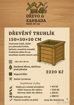 Vyvýšený truhlík, květináč - 8