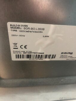 Vystavěna pečící trouba Siguro  BO-L35 - 8