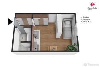 Prodej bytu 1+kk 20 m2 Popelnicová, Plzeň - 8