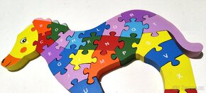 VZDĚLÁVACÍ ŽIRAFA DŘEVĚNÉ PUZZLE ABECEDA I ČÍSLA (NOVÉ) - 8