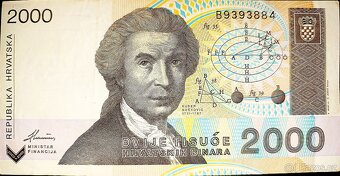 Bankovky 5 - 1000 kun a 1 - 50 000 dinárů Chorvatsko - 8