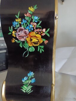 Hodiny Boulle,Saint Helene, starožitný krbové stolní hodiny - 8