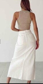 Džínová sukně bílá maxi sukně answear lab - 8