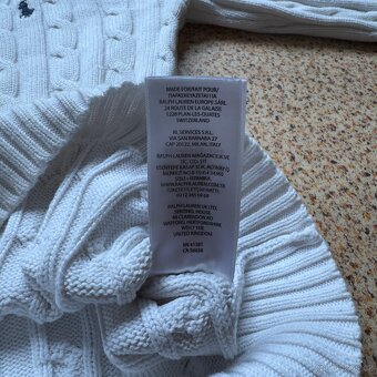 Ralph Lauren Polo bílý copánkový svetr | vel. XS - 8