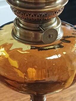 STAROŽITNÁ ART DECO PETROLEJOVÁ LAMPA GAUDARD, 20.–30. LÉTA - 8