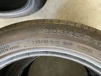 prodám letní pneumatiky 225/45/17 Dunlop a Continental sada - 8