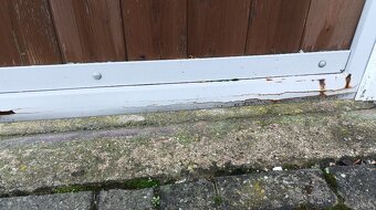 Kovová dvoukřídlá vrata, brána s dřevěnou výplní a pohonem - 8