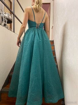 Třpytivé společenské šaty dlouhé vel.XS-S - 8