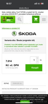 Sada disků 17” DENOM a letní pneu DUNLOP na VW - 8