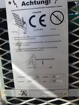 Plošina elektrohydraulická pro vozíčkáře - 8