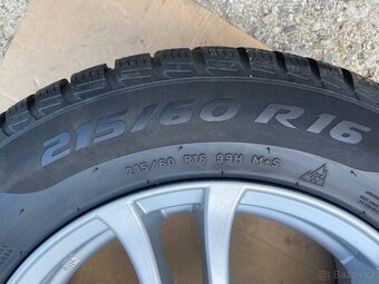 Alu kola 5x112.zimni pneu 215/60/16. VW,Škoda,Audi,Seat - 8