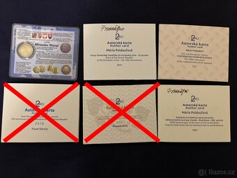 Mincové kartičky - coincards - Slovensko - takmer komplet - 8