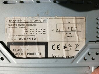 autoradio sony xplod cdx-gt20+pouzdro na panel - 8