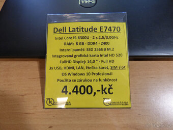 DELL Latitude E7470 i5/8GB/256GB/SIM slot - 8