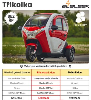 Celokapotovaná Tříkolka ELBLESK - 8