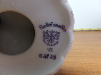 Luxusní porcelánový krásný svícen MZ Stará Role. - 8