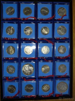 Komplet(94ks) sada stříbrných mincí ČSL - Proof 1954-1993 - 8