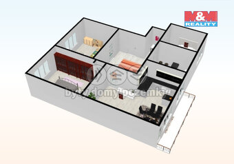 Prodej bytu 4+1, 78 m², Litvínov, ul. Luční - 8