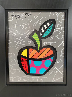 Romero Britto Art Night Treat podepsaný obraz na plátně, ori - 8