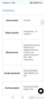 HP Laptop model 17 - 8