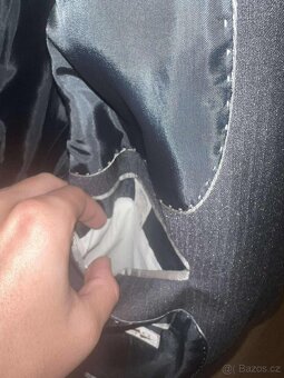 Veltexa pánské tmavě šedé sako – klasický střih - 8